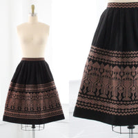 50s Guatemalan Embroidered Circle Skirt