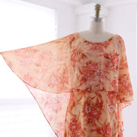 70s Floral Cape Dress