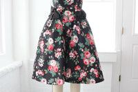 80s does 50s Floral Circle Dress