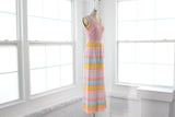 70s Psychedelic Knit Maxi Dress