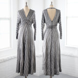 70s Metallic Foil Gown