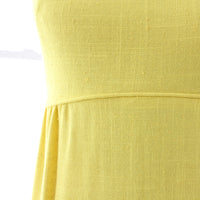 60s Lemon Linen Sheath Dress