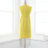 60s Lemon Linen Sheath Dress