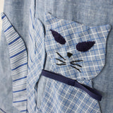 70s Chambray Cat Wrap Skirt