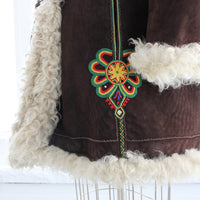 60s Embroidered Sheepskin Coat