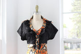 70s Ruffle Butterfly Collar Maxi Dress