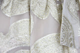 60s Metallic Knit Lamé Brocade Evening Dress