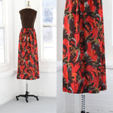 60s Cowl Neck Psychedelic Floral Maxi
