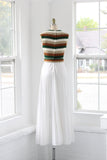 70s Woven Belted Maxi Dress