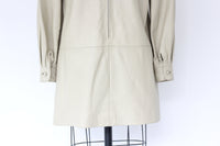 60s Cream Leather Shift Dress